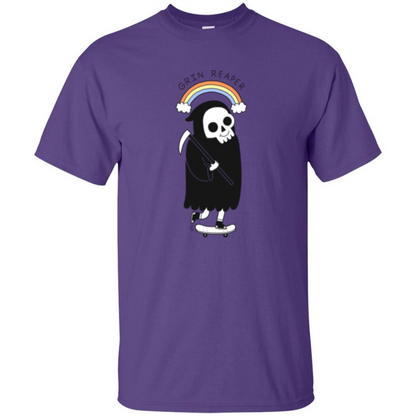 Grin Reaper Rainbow T-shirt Purple