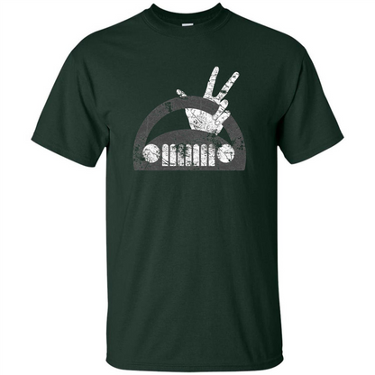 The Jeep Wave You Get It or You Don't Distressed T-Shirt Forest Green
