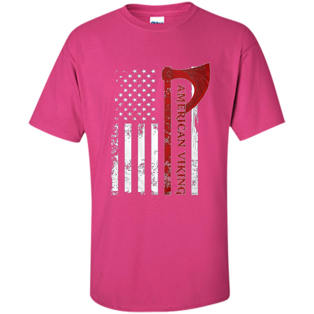 American Viking Flag Shirt Patriotic American T-shirt Heliconia