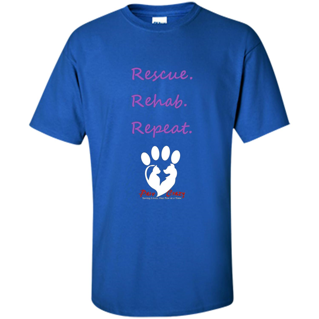 Rescue Rehab Repeat T-shirt Royal