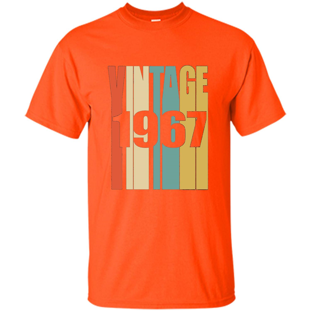 Retro Vintage 1967 T-shirt 50th Birthday T-shirt Orange
