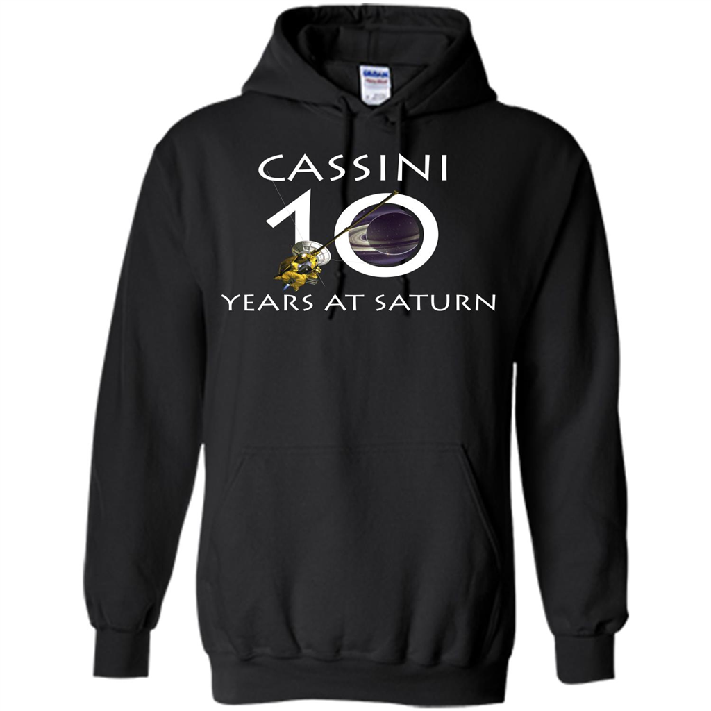 Cassini Grand Finale T-shirt Cassini 10 Years At Saturn T-shirt Black