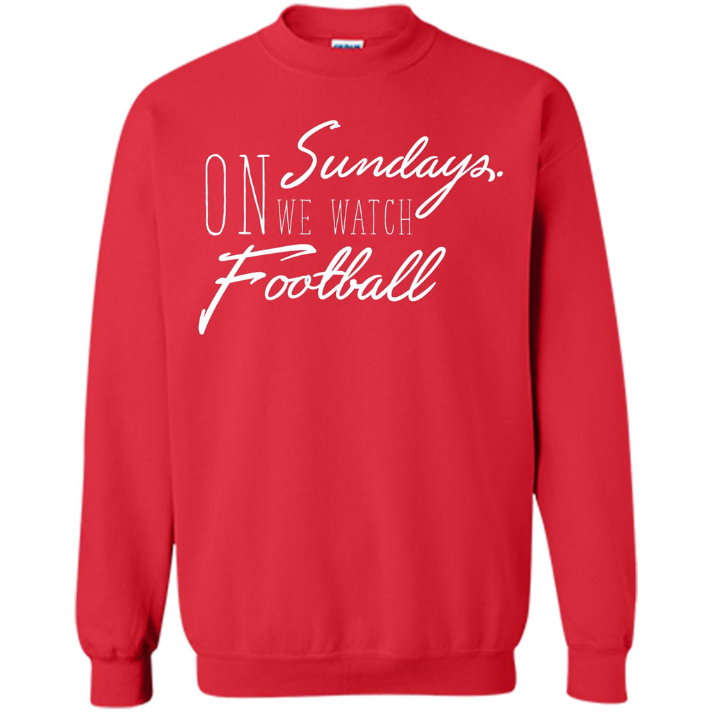 On Sundays We Watch Football T-shirt Red