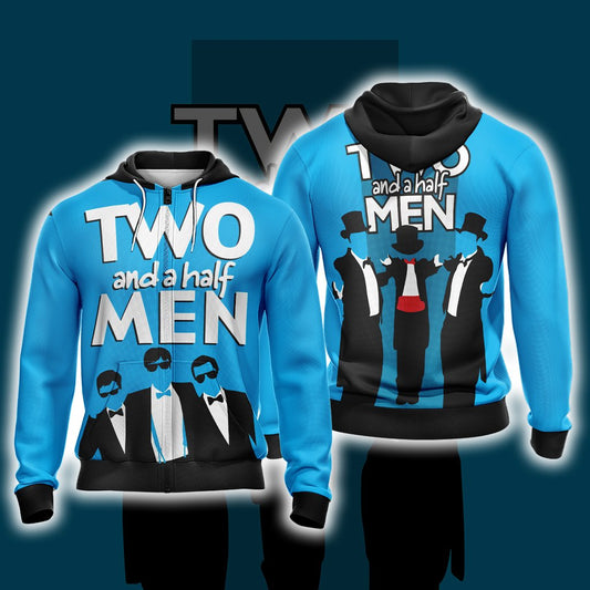 Two And A Half Men TV Show Unisex Zip Up Hoodie 4XL