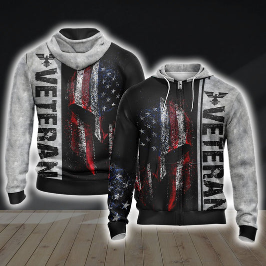 Veteran New Unisex Zip Up Hoodie 4XL