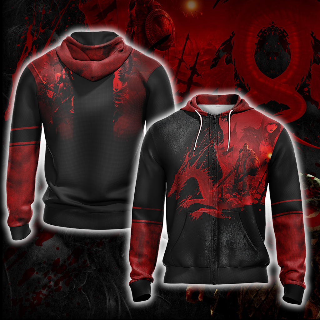 Dragon Age Origins Unisex Zip Up Hoodie Jacket