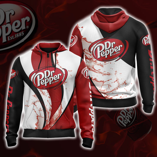 Dr.Pepper Unisex Zip Up Hoodie 4XL