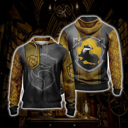 Loyal Like A Hufflepuff Harry Potter New Style 1 Unisex Zip Up Hoodie