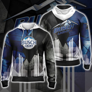 Busch Light Beer Unisex Zip Up Hoodie