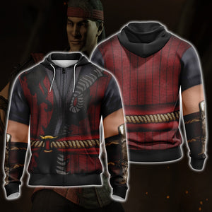 Mortal Kombat Liu Kang Cosplay Unisex 3D T-shirt Zip Hoodie