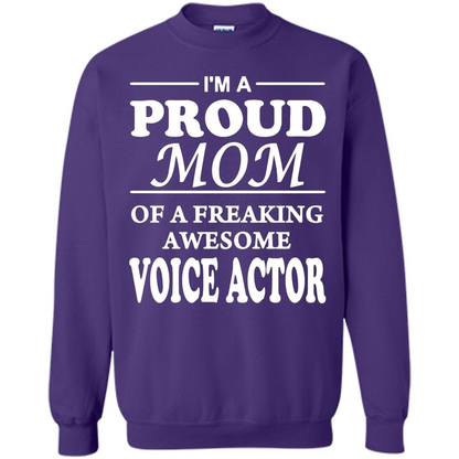 Funny Mommy Gift T-shirt Proud Mom Of A Voice Actor T-shirts Orange