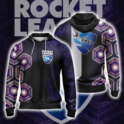 Rocket League Unisex Zip Up Hoodie Jacket 4XL