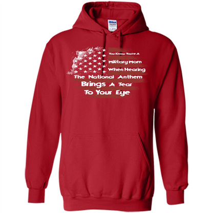 Military Mom. You Know You're A Military Mom When T-shirt Red
