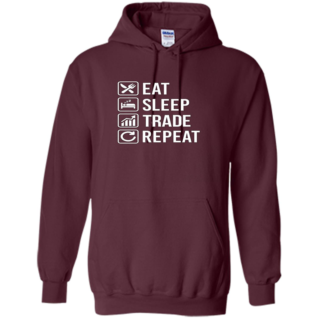Eat Sleep Trade Repeat T-shirt Maroon