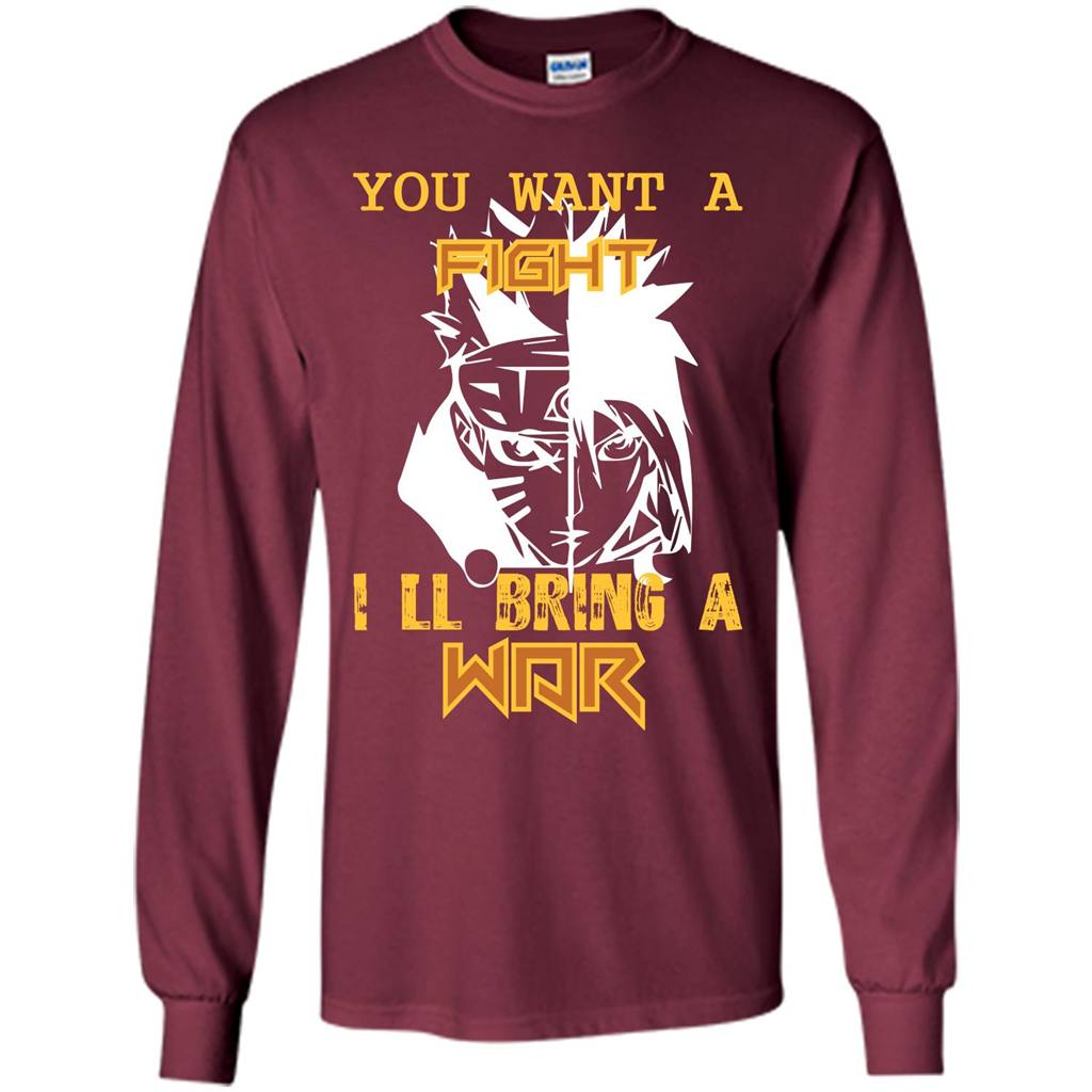 Movie T-shirt You Want A Fight I_Ñéll Bring A War Maroon