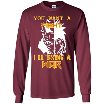 Movie T-shirt You Want A Fight I_Ñéll Bring A War Maroon