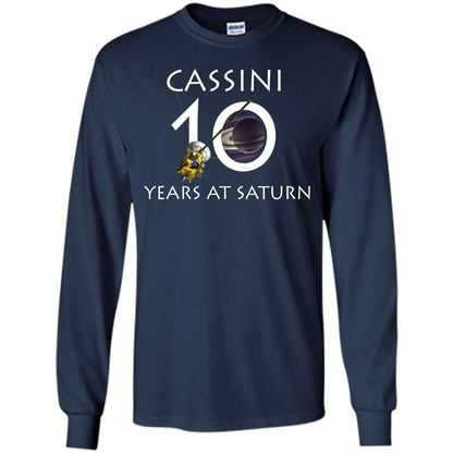 Cassini Grand Finale T-shirt Cassini 10 Years At Saturn T-shirt Navy