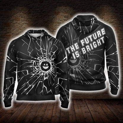 Black Mirror The Future Is Bright Zip Up Hoodie