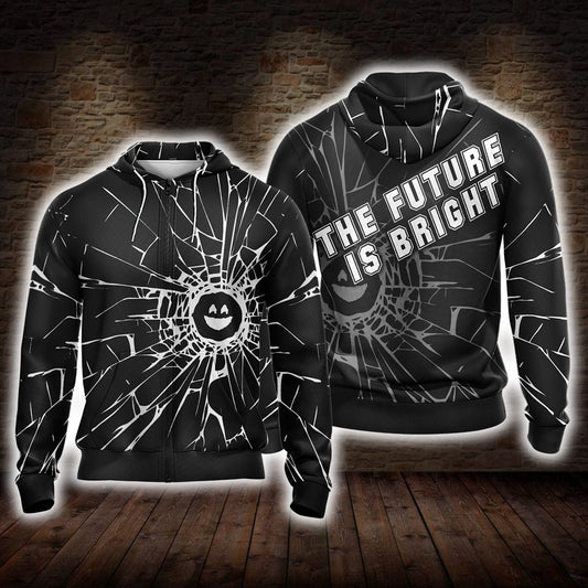 Black Mirror The Future Is Bright Zip Up Hoodie