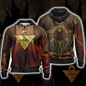 Yugioh - Millennium Puzzle Card Unisex Zip Up Hoodie