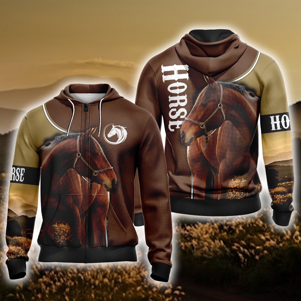 Horse New Style Unisex Zip Up Hoodie 4XL