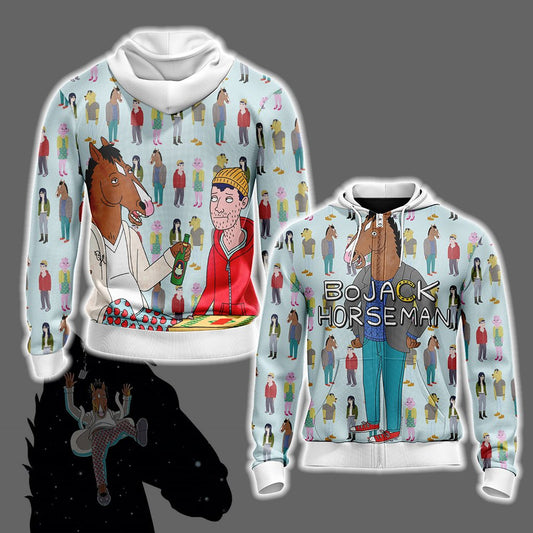 Bojack Horseman New Style Unisex Zip Up Hoodie