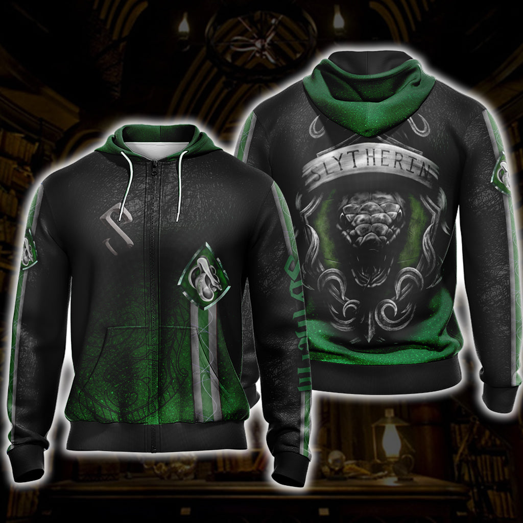 Harry Potter - Cunning Like A Slytherin New Look Unisex Zip Up Hoodie