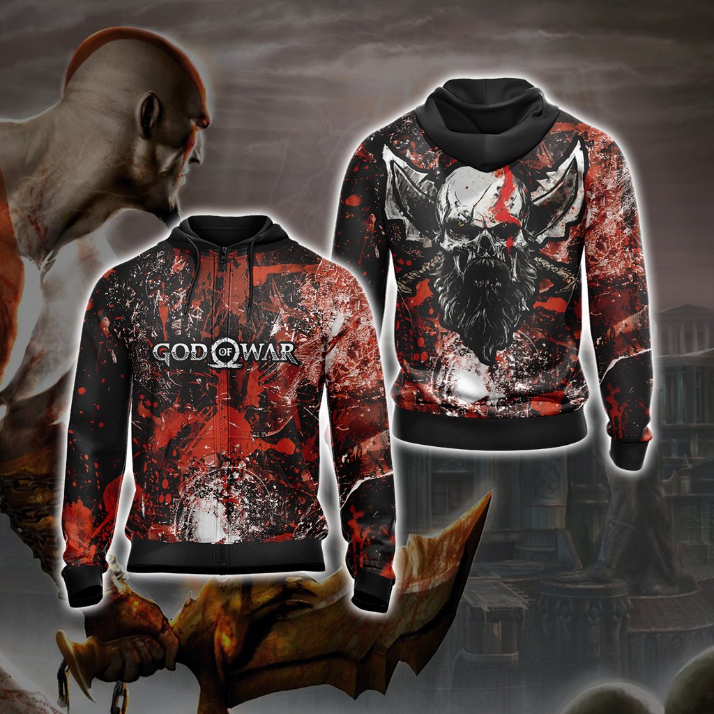 God Of War - Kratos New Version 2020 Unisex Zip Up Hoodie Jacket