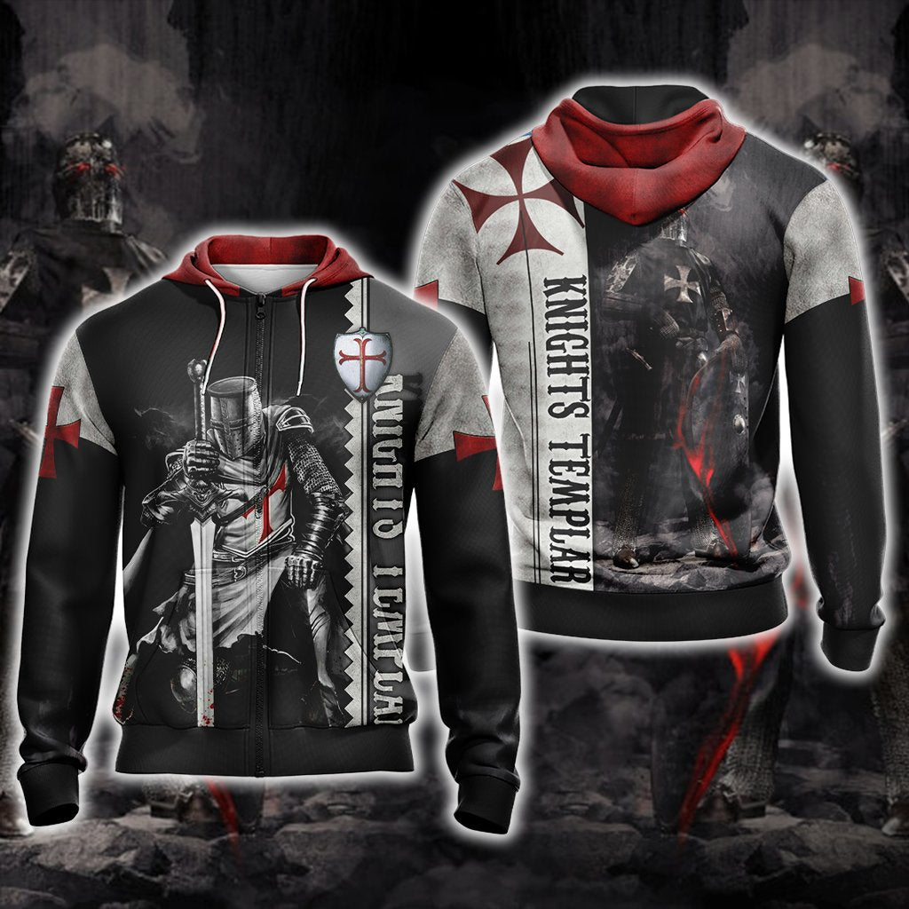 Christian - Knights Templar Unisex Zip Up Hoodie 4XL