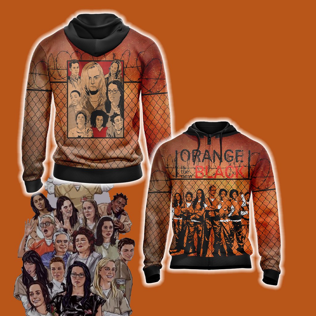 Orange Is the New Black New Style Unisex Zip Up Hoodie 4XL