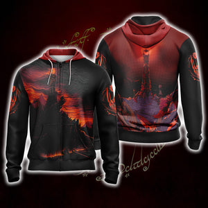 Lord Of The Ring New Look Unisex Zip Up Hoodie