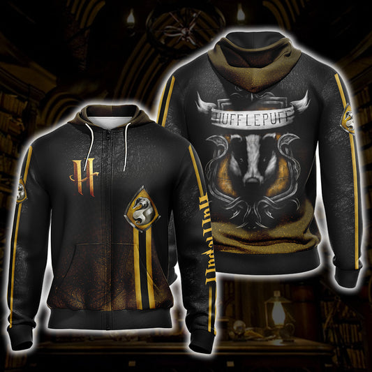 Harry Potter - Loyal Like A Hufflepuff New Look Unisex Zip Up Hoodie