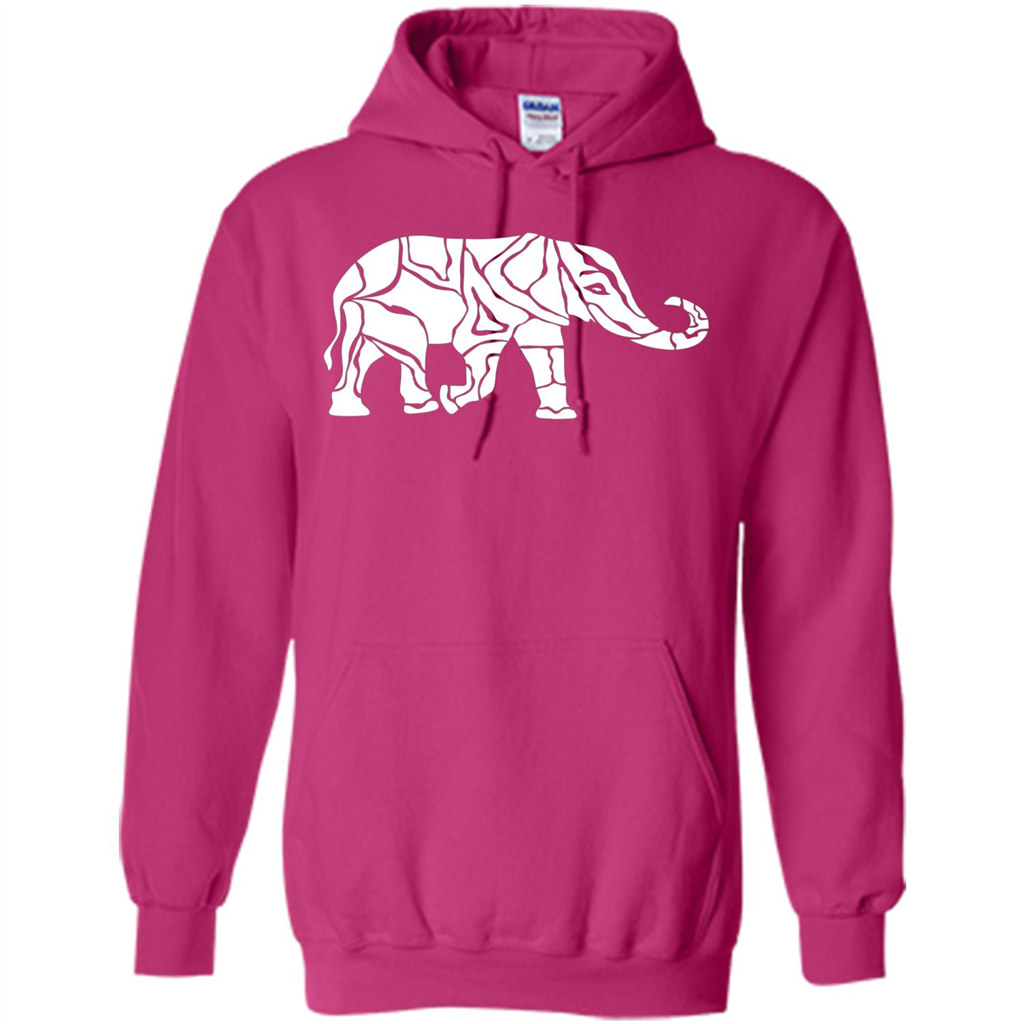 Elephant T-shirt Abstract Elephant Design T-Shirt Heliconia