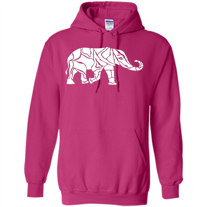 Elephant T-shirt Abstract Elephant Design T-Shirt Heliconia