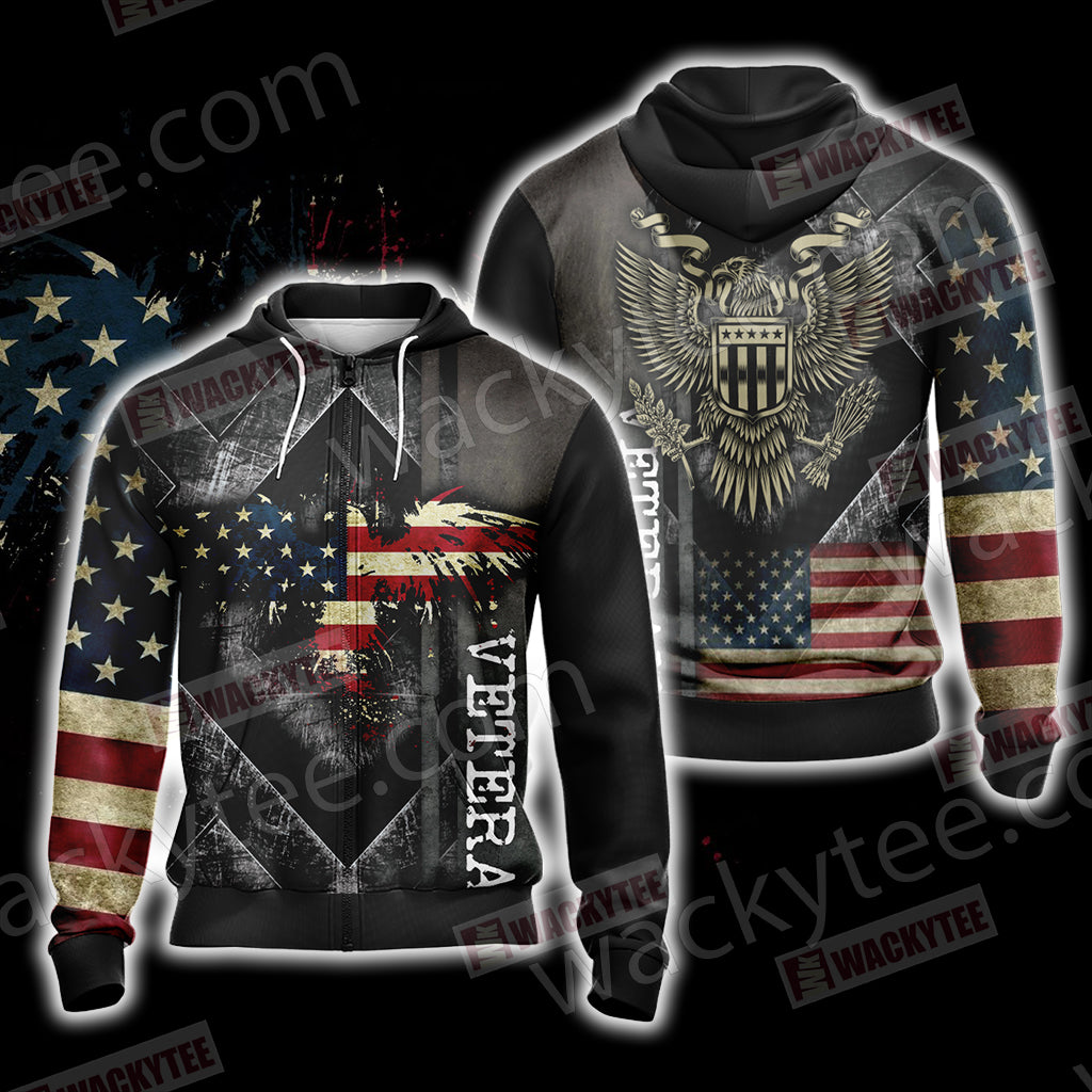 Veteran New Look Unisex Zip Up Hoodie Jacket 4XL