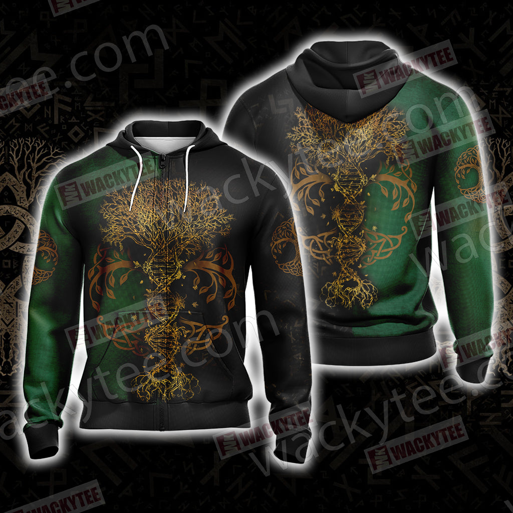 Tree Of Life Unisex Zip Up Hoodie Jacket 4XL