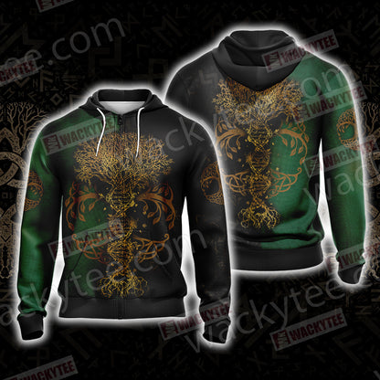 Tree Of Life Unisex Zip Up Hoodie Jacket 4XL