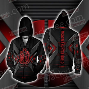 Monster Hunter World - Main Crest Unisex Zip Up Hoodie Jacket