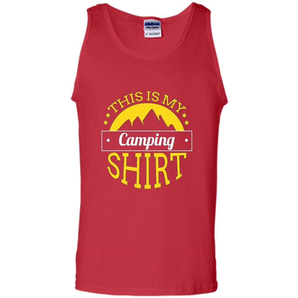 This Is My Camping T-Shirt For Hiking And Exploring Red