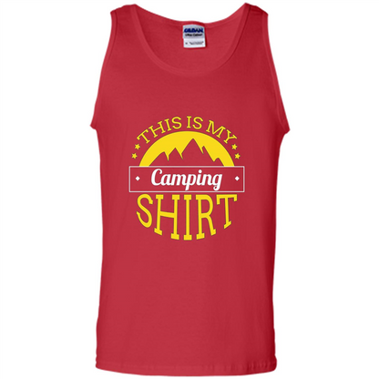 This Is My Camping T-Shirt For Hiking And Exploring Red
