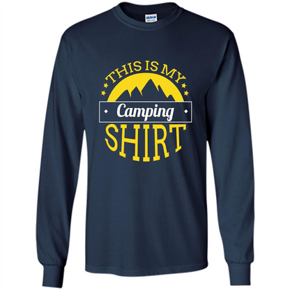 This Is My Camping T-Shirt For Hiking And Exploring Navy