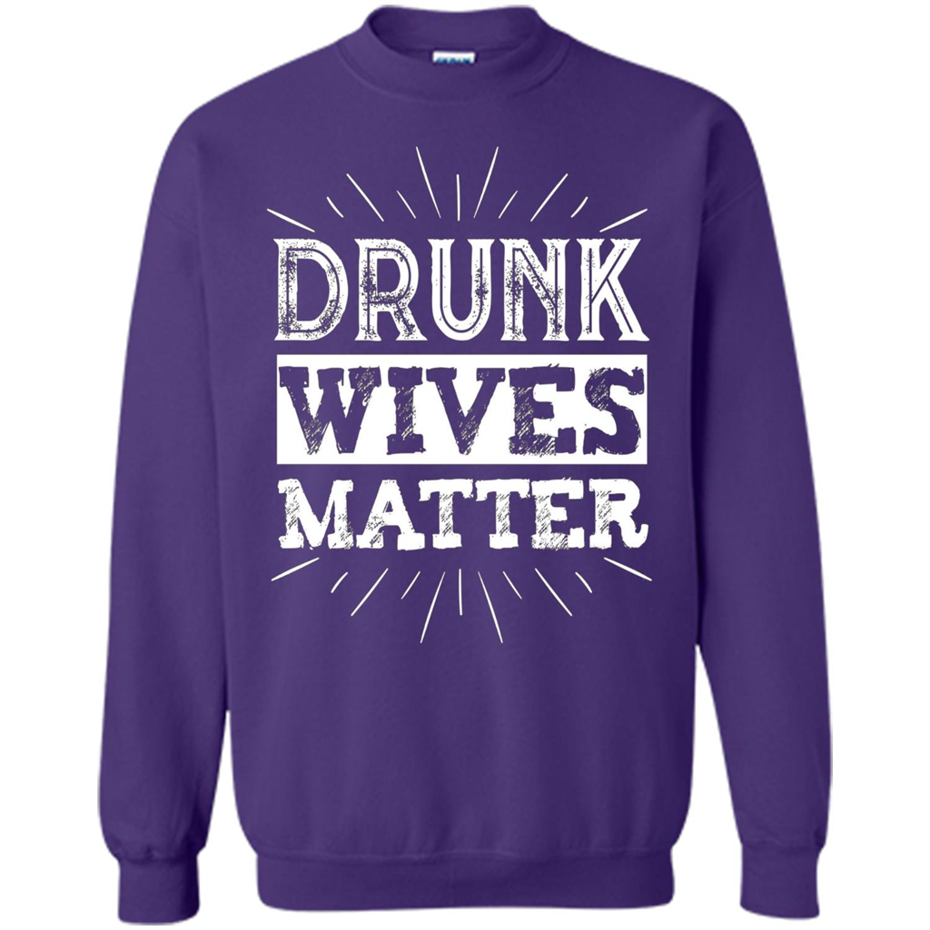 Drunk Wives Matter T-shirt Funny Saying Wine Wife Drinking White T-shirt Orange