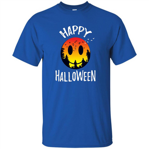 Cute Halloween T-shirt Spooky Camp Happy Face Emoji T-shirt