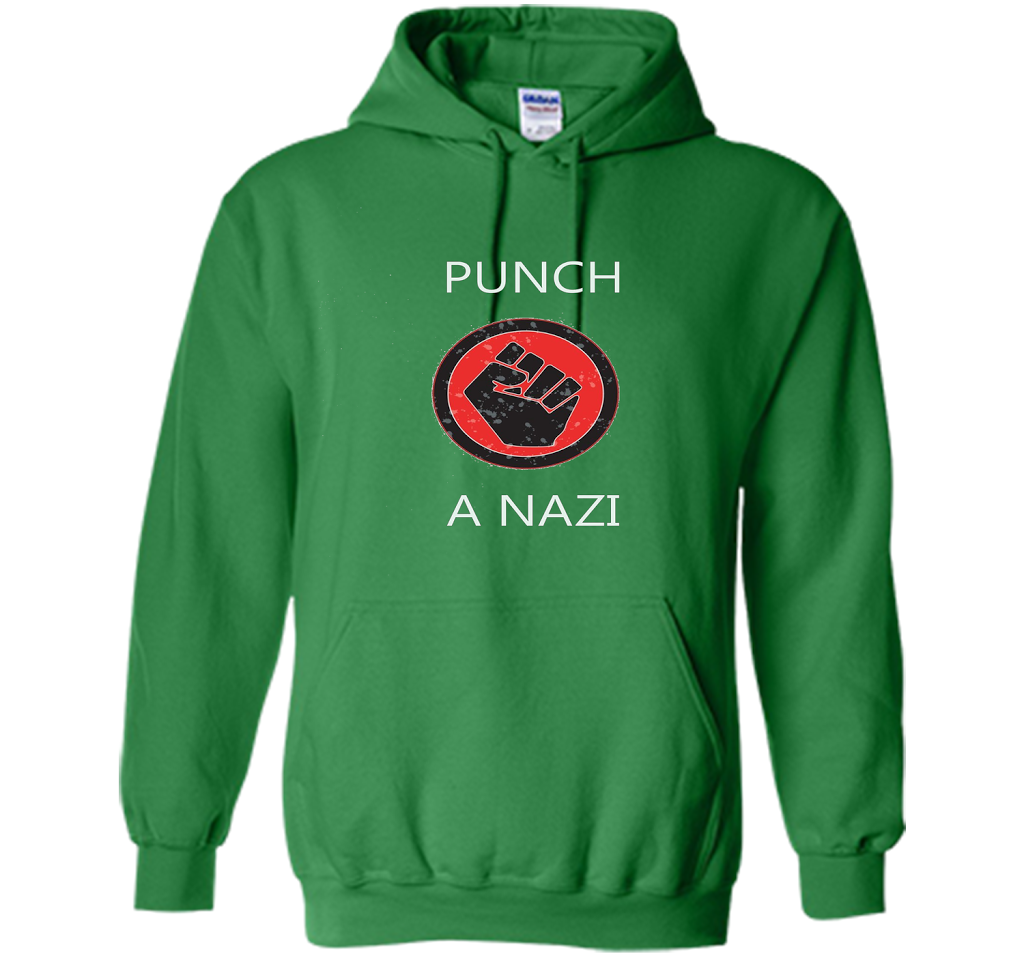 Punch A Nazi - Statement T-shirt shirt Irish Green