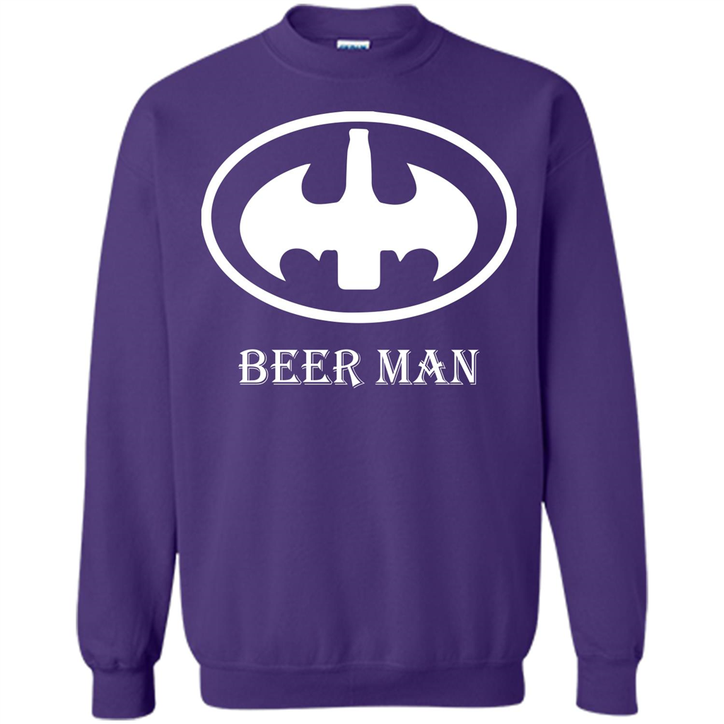 Beer Man T-shirt Funny Logo T-shirt Purple