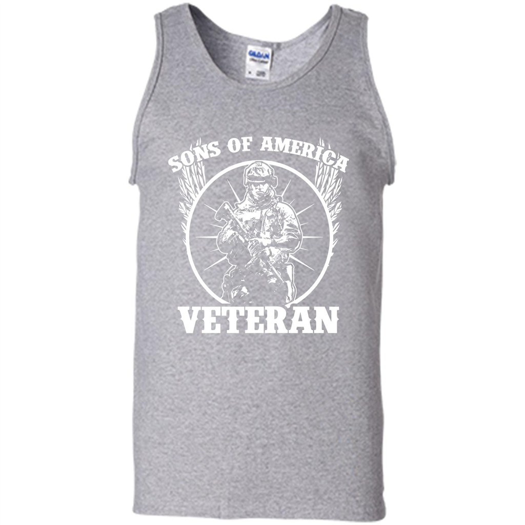 Military T-shirt Sons Of America Veteran Sport Grey