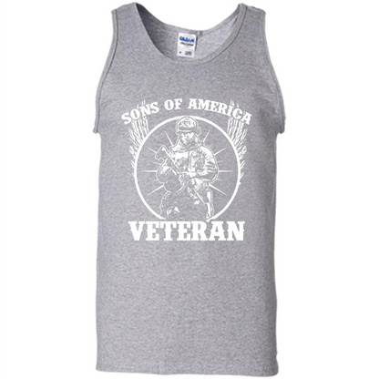 Military T-shirt Sons Of America Veteran Sport Grey