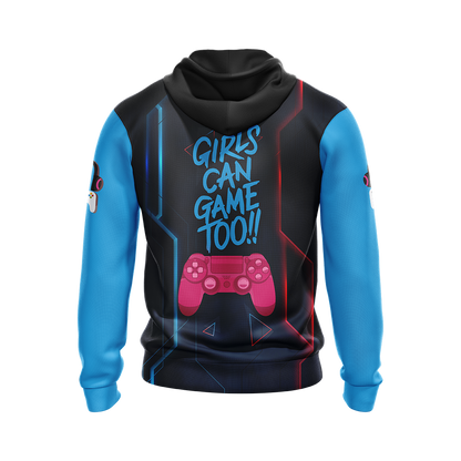 Girls Gamer Gaming Lovers Unisex Zip Up Hoodie