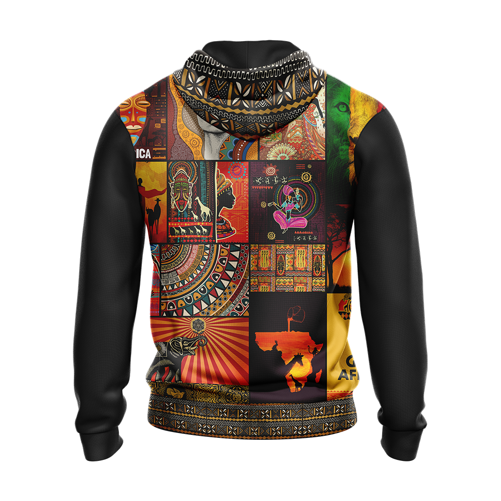 African Culture Unisex T-shirt Zip Hoodie Pullover Hoodie