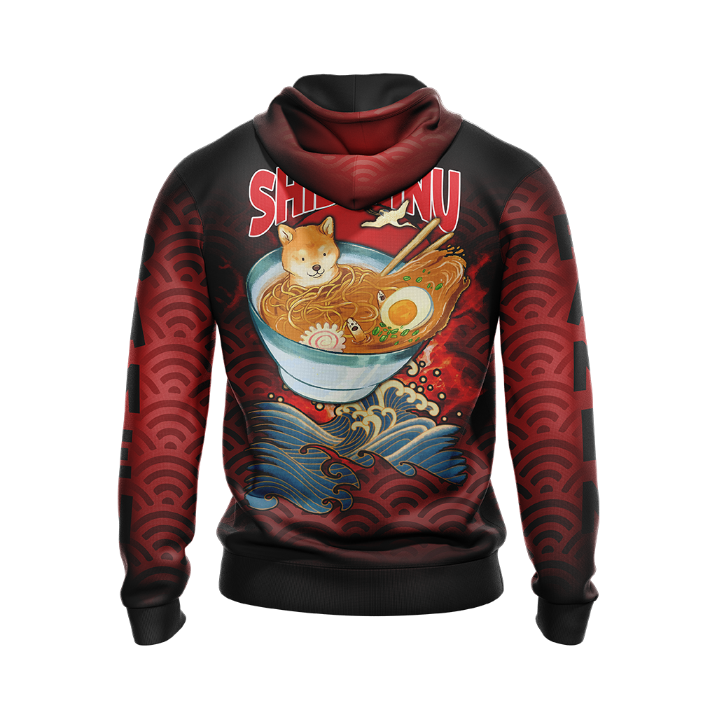 Shiba Inu and Ramen Japanese Style Unisex Zip Up Hoodie